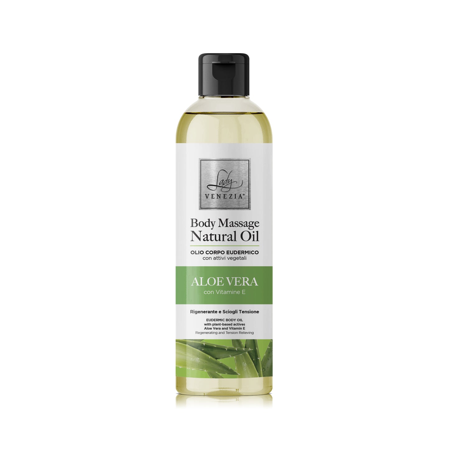 Body Massage Natural Oil - Aloe vera, rigenerante e sciogli tensione 250 ml