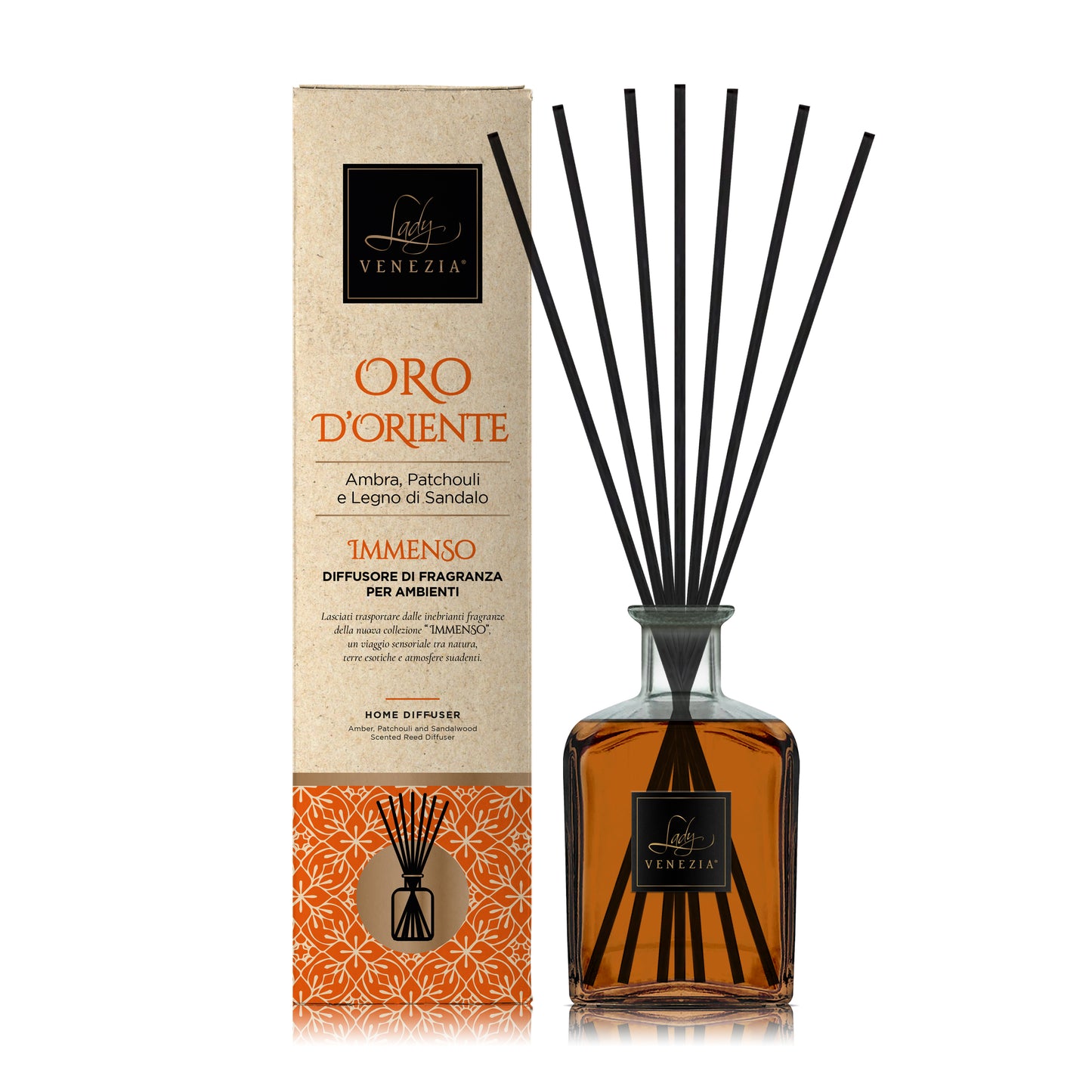 Maxi Diffusore Ambiente "Immenso" con Bastoncini - 3 Fragranze - 1 litro