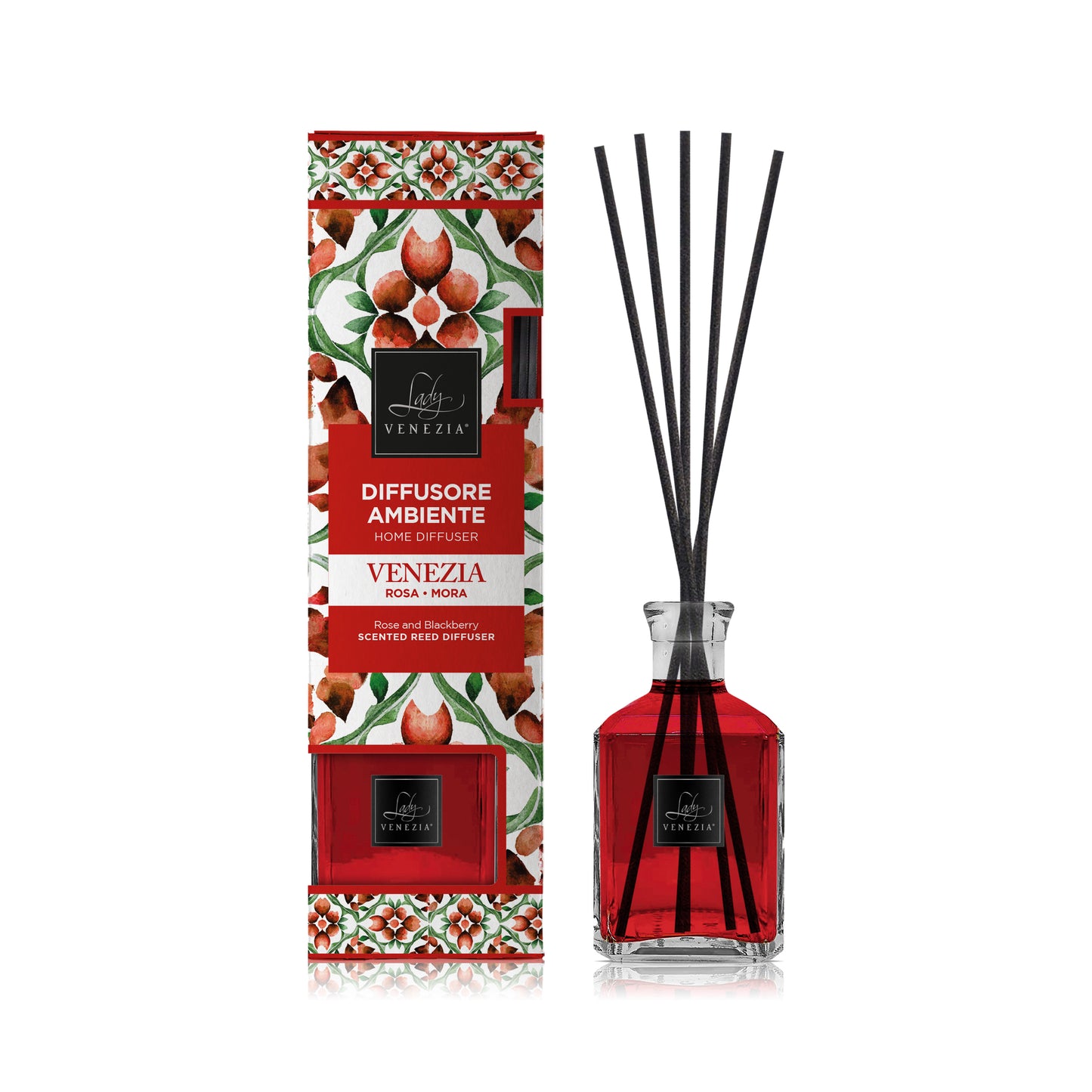 Maxi Diffusore Cubo "Ceramiche" con Bastoncini - 250 ml