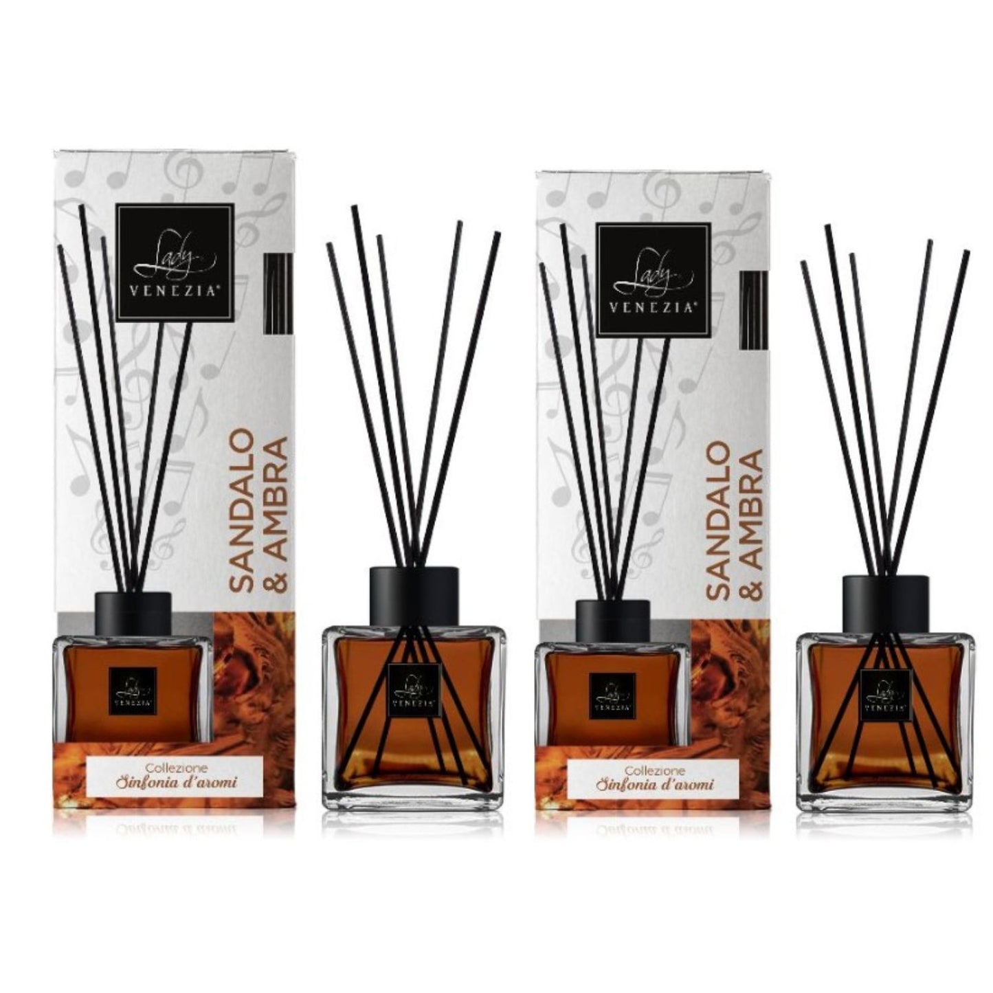 Diffusore Ambiente "Cubo" con Bastoncini - fragranze assortite - 100 ml x 2
