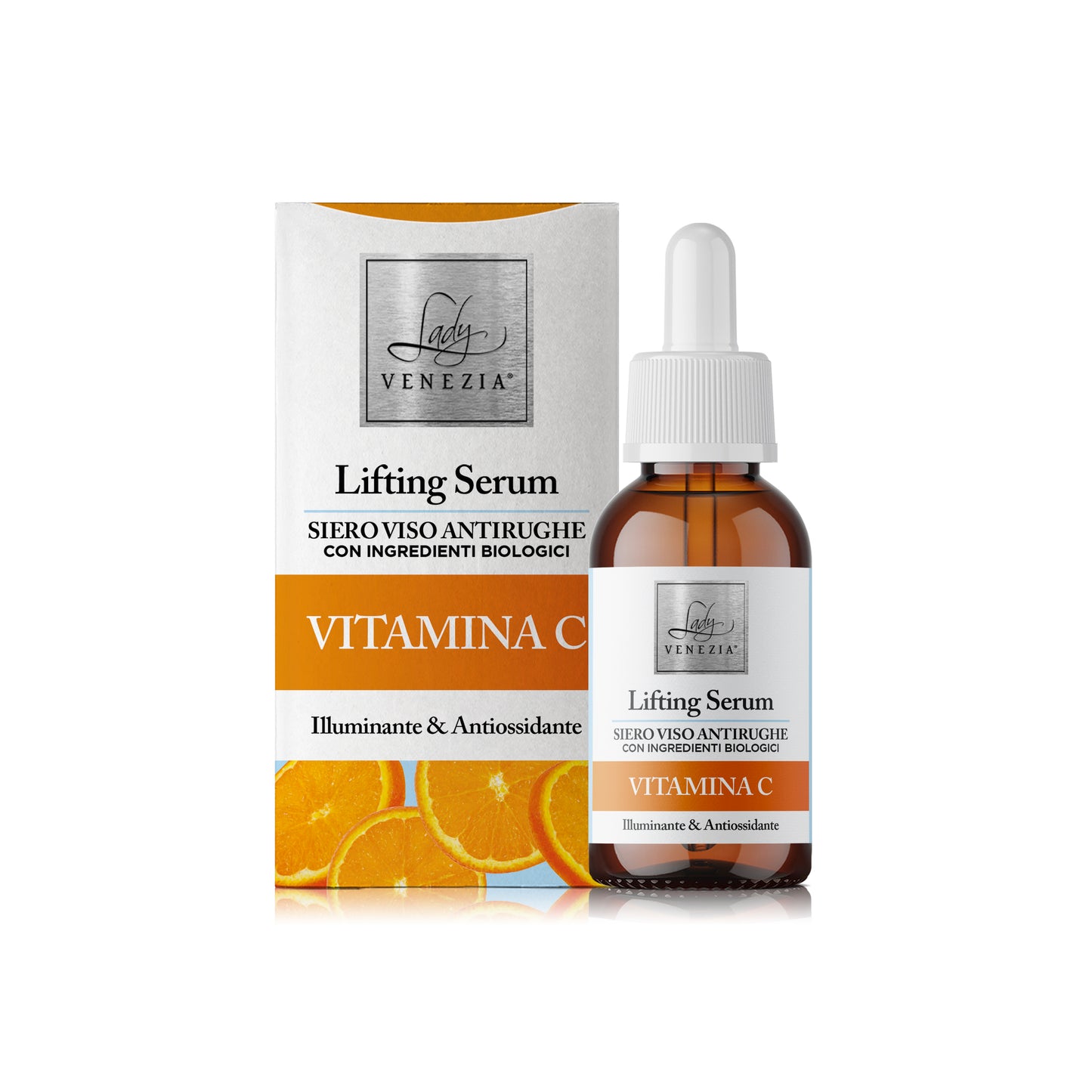 Siero Viso Antirughe Vitamina C con Acido Ialuronico - 30 ml