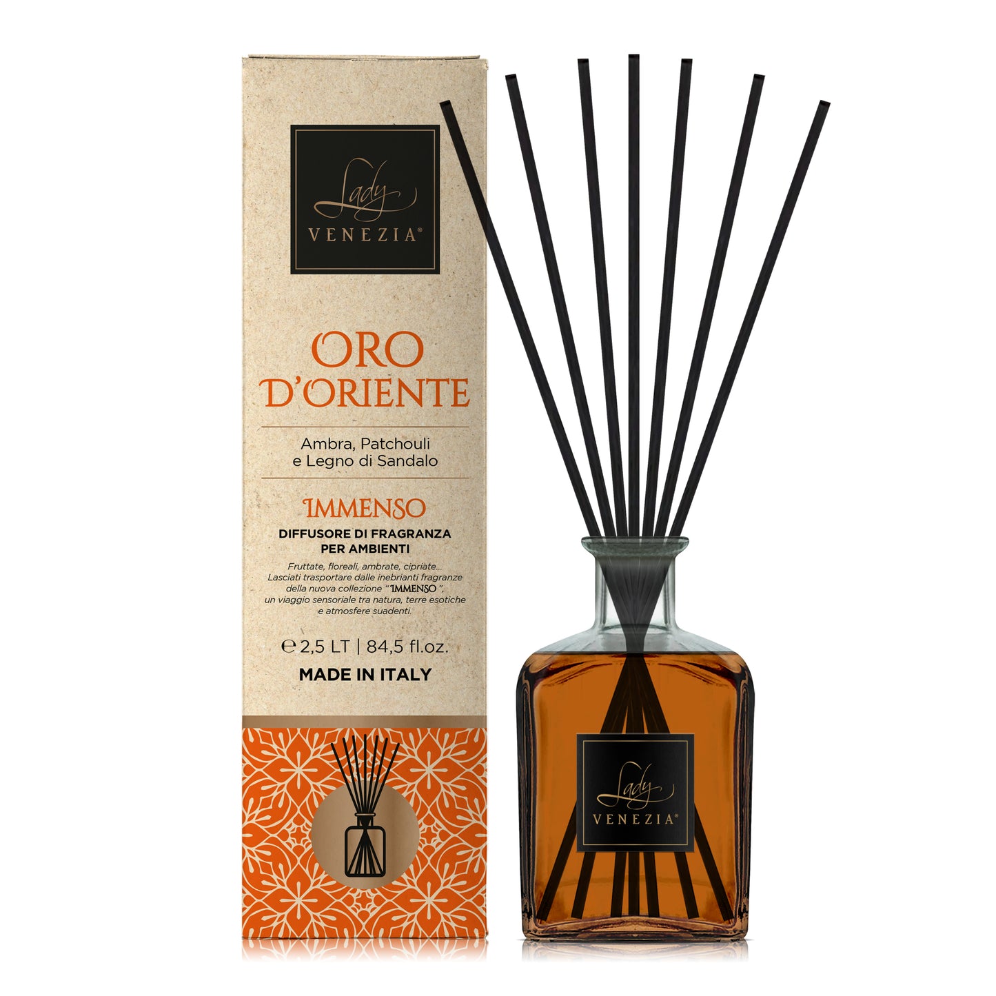 Maxi Diffusore Ambiente "Immenso" con Bastoncini - 3 Fragranze - 2,5 litri