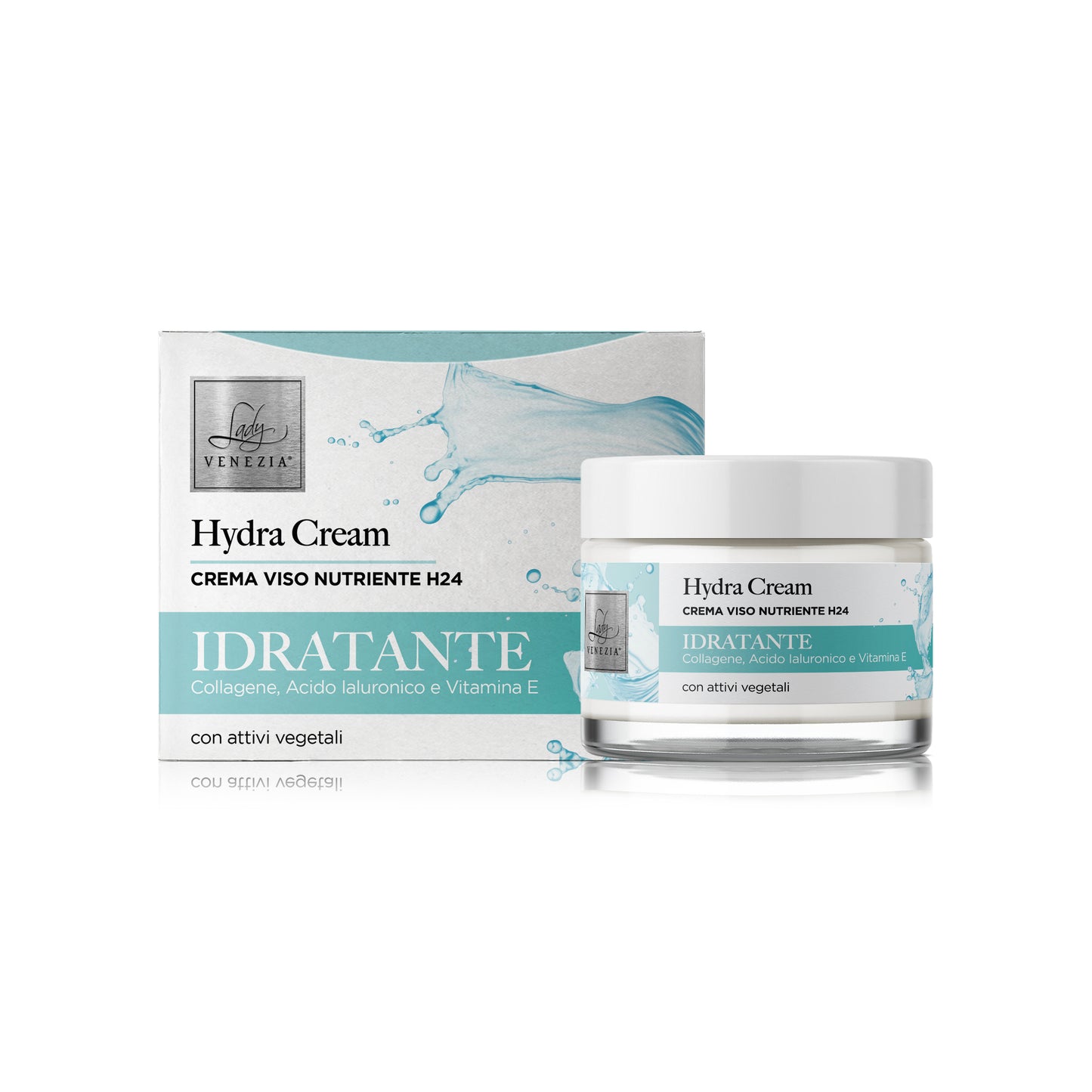 Crema Viso Idratante con Collagene, Acido Ialuronico e Vitamina E - Hydra Cream - 50 ml