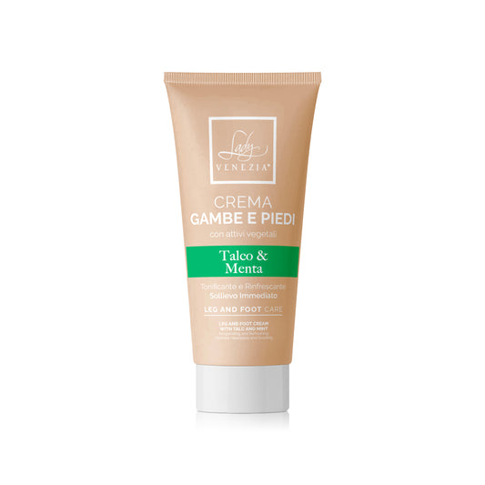 Crema Gambe e Piedi con Talco e Menta - 100 ml
