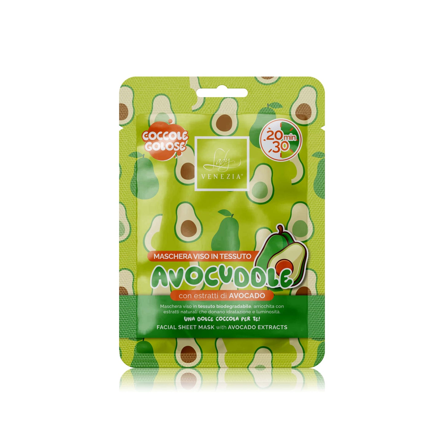 Maschera Viso in Tessuto Coccole Golose - Avocuddle